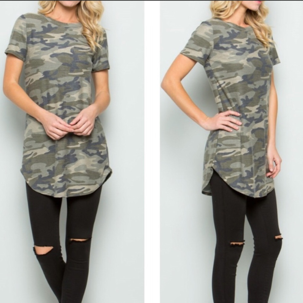 ๐ ๐ S ๐ Camouflage tunic top - Picture 3 of 4